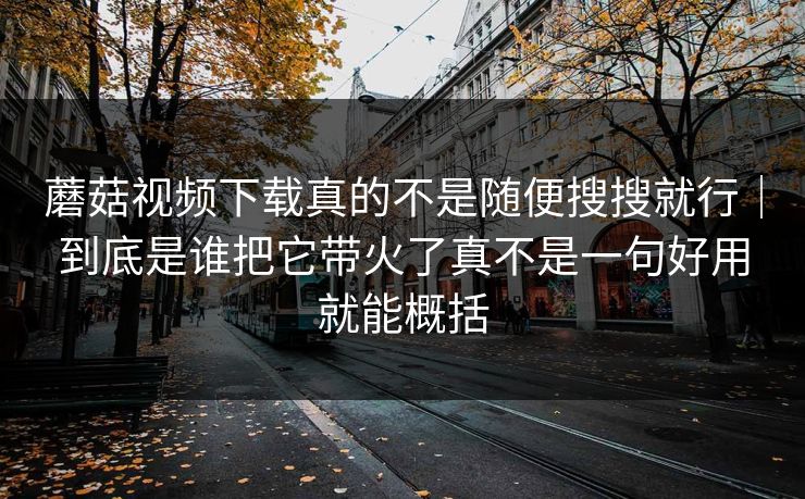 蘑菇视频下载真的不是随便搜搜就行｜到底是谁把它带火了真不是一句好用就能概括